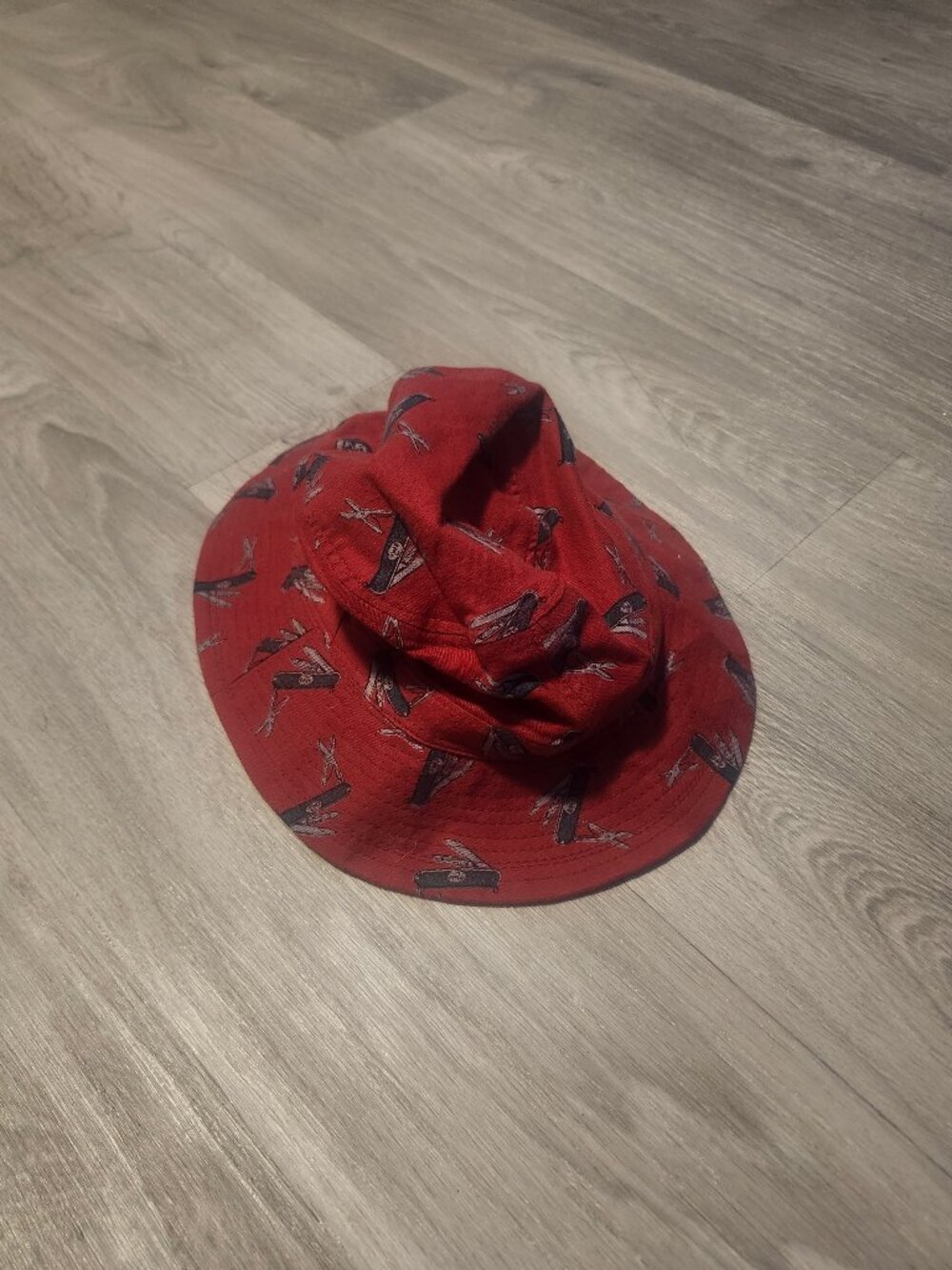 Vintage 1980s EMS Bucket Hat Union Made Swiss Army Knife Pattern Gorpcore Rare